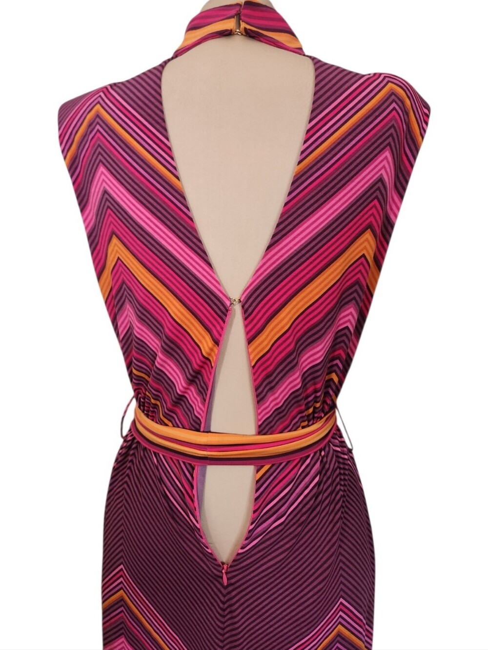 RAMY BROOK Karolina Chevron Knit Midi Dress - Size L - Picture 9 of 16